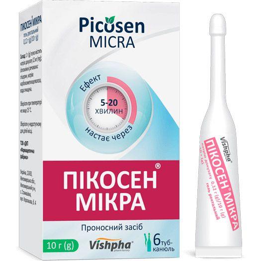 ПІКОСЕН® МІКРА гель ректальний 0,12 г/10 г по 10 г у тубі-канюлі №6